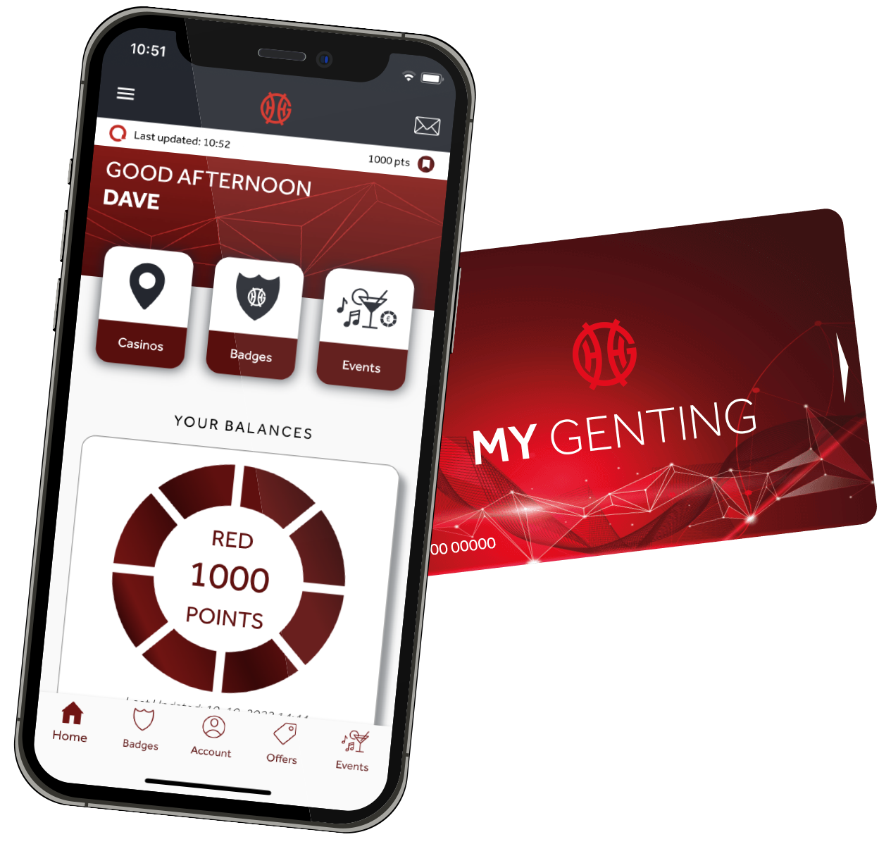 MyGenting membership card and app showing on mobile phone